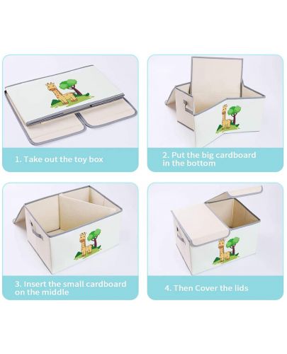 Комплект 2 броя кутии за съхранение Ginger Home - Giraffe - 4