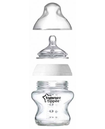 Комплект стъклени шишета за новородено Tommee Tippee Easi-Vent - С четка - 5