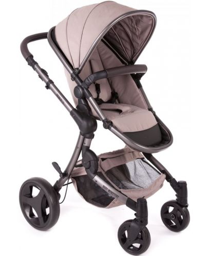 Комплект комбинирана количка и кош за новородено Baby Monsters - Premium, кафяво - 3