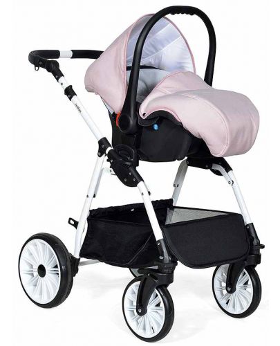 Комбинирана детска количка 3в1 Baby Giggle - Alpina, розова - 4