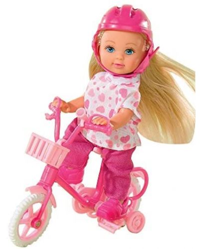 Комплект Simba Toys Evi Love - Еви, с розово колело и розова каска - 1