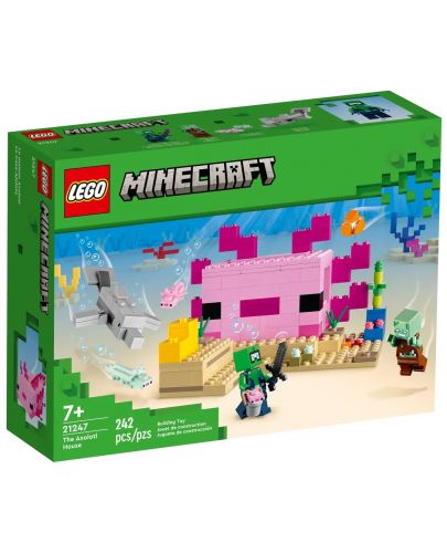 Конструктор LEGO Minecraft - Къща-аксолотъл (21247) - 1