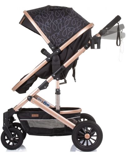 Комбинирана бебешка количка Chipolino - Естел, Абанос - 9