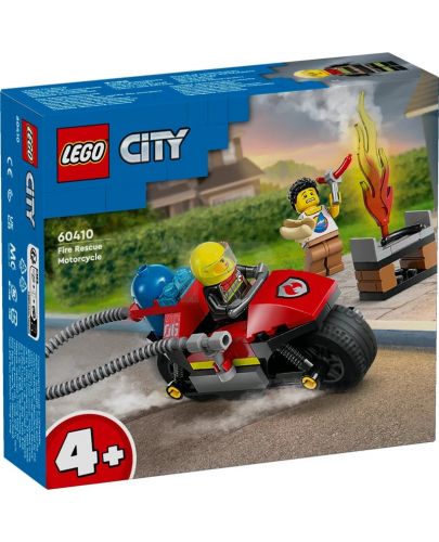 Конструктор LEGO City - Спасителен пожарен мотоциклет (60410) - 1