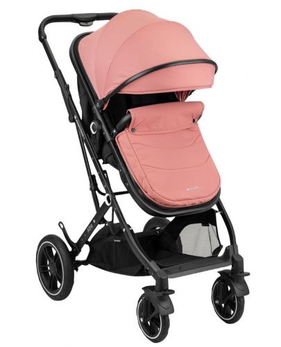 Комбинирана бебешка количка 3 в 1 KikkaBoo - Alba, с трансформираща седалка, розова - 1