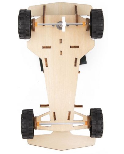 Комплект Tooky Toy - Направи сам 3D дървена кола със соларна батерия - 3