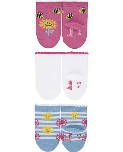 Комплект бебешки чорапи Sterntaler - На слънца, 15/16 размер, 4-6 месеца, 3 чифта - 2