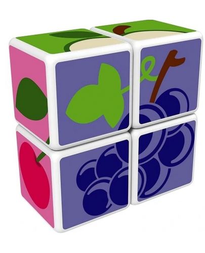 Комплект магнитни кубчета Geomag - Magicube, Плодове, 7 части - 2