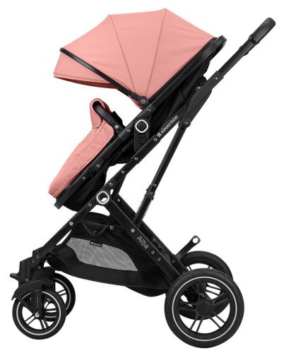 Комбинирана бебешка количка 3 в 1 KikkaBoo - Alba, с трансформираща седалка, розова - 5