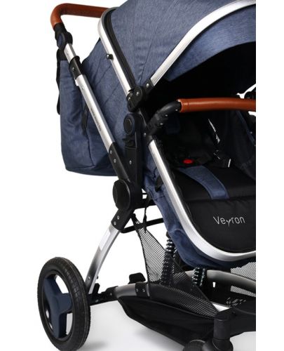 Комбинирана детска количка Moni - Veyron, дънкова - 4