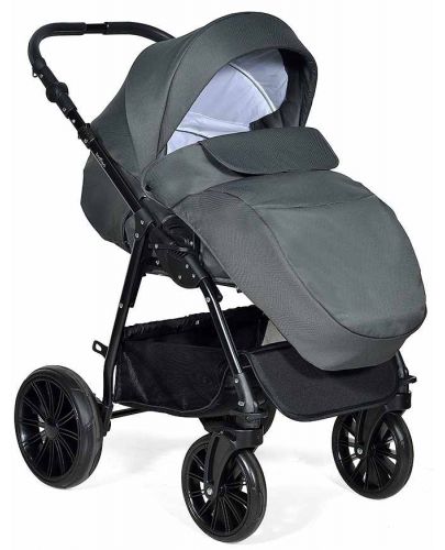 Комбинирана детска количка 3в1 Baby Giggle - Torino, тъмносива - 2