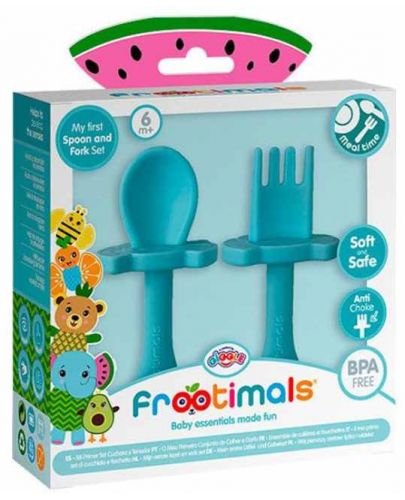 Комплект прибори за хранене Kids Licensing Frootimals - Слонче - 2