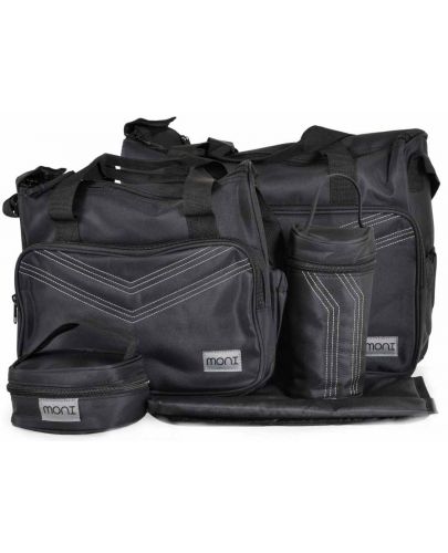 Комплект чанти за бебешки принадлежности Moni - Stella, черен - 1