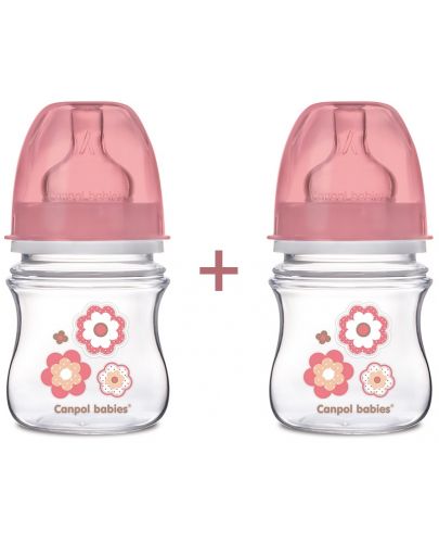 Комплект шишета антиколик с широко гърло Canpol - Newborn Baby - 1