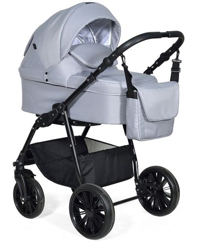 Комбинирана детска количка 3в1 Baby Giggle - Torino, светлосива - 1