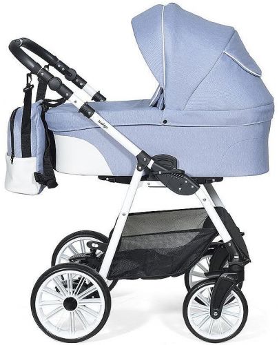 Комбинирана количка Baby Giggle - Alpina, 2 в 1, синя - 2
