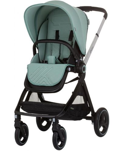 Комбинирана бебешка количка Chipolino - Елит, пастелно зелена - 4