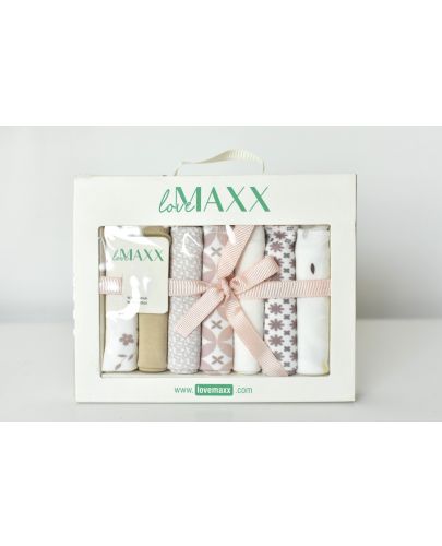 Комплект памучни кърпи LoveMAXX - 7 броя, 20 х 20 cm, бежови - 2