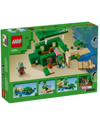 Конструктор LEGO Minecraft - Къщата на костенурката на плажа (21254) - 2