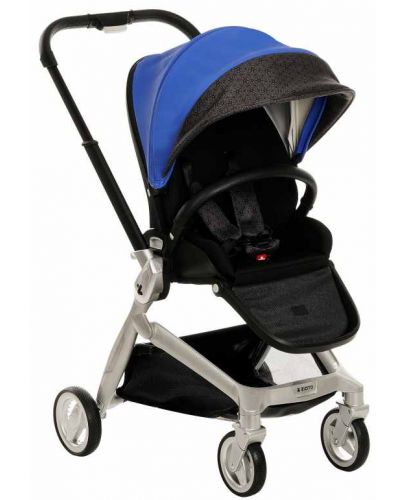 Кожена бебешка количка 3 в 1 Zizito - Harmony Lux, синя - 2