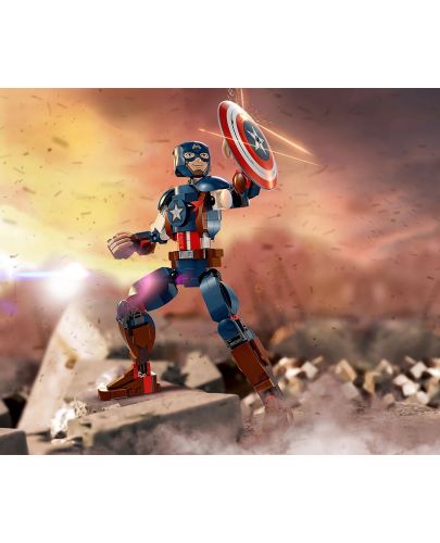 Конструктор LEGO Marvel Super Heroes - Фигура за изграждане капитан Америка (76258) - 4