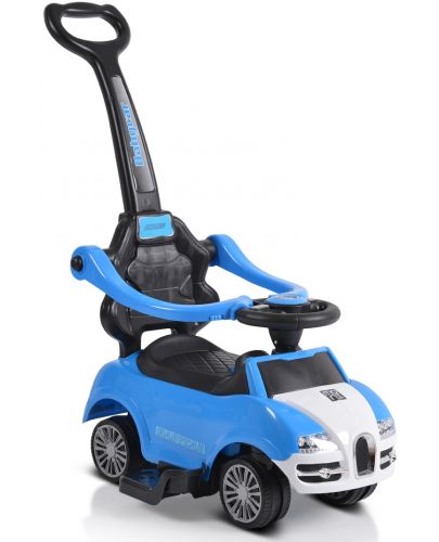  Кола с дръжка Moni - Rider, синя - 1