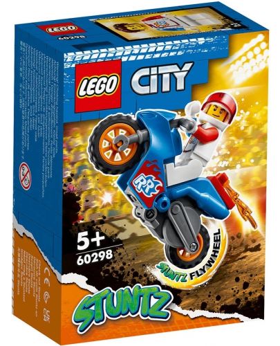 Комплект Lego City Stunt - Каскадьорски мотоциклет ракета (60298) - 1