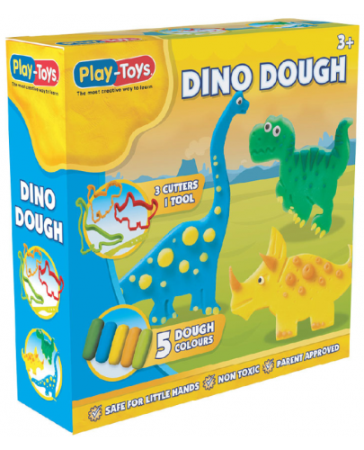 Комплект с моделин Play-Toys - Направи си динозаври - 1