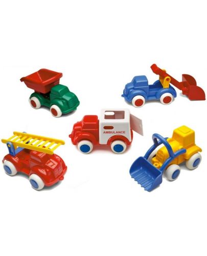 Комплект колички Viking Toys - Камиончета, 8 броя, 14 cm - 1