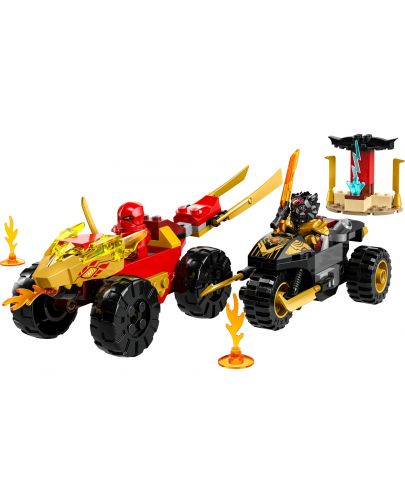 Конструктор LEGO Ninjago - Битката на Кай и Рас с мотор и кола (71789) - 2