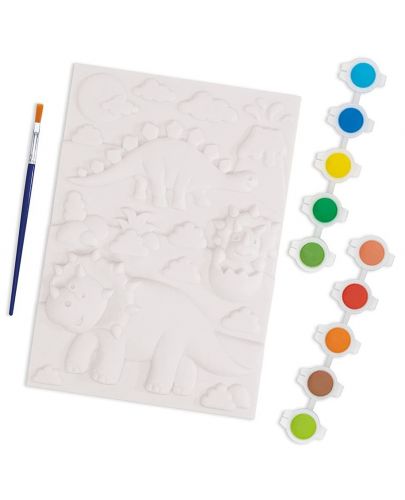 Комплект за оцветяване Galt - Релефна картина за оцветяване, Динонзаври - 5