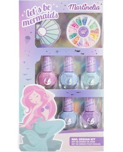 Комплект детски лакове за нокти Martinelia Let's Be Mermaids - 5 цвята - 1