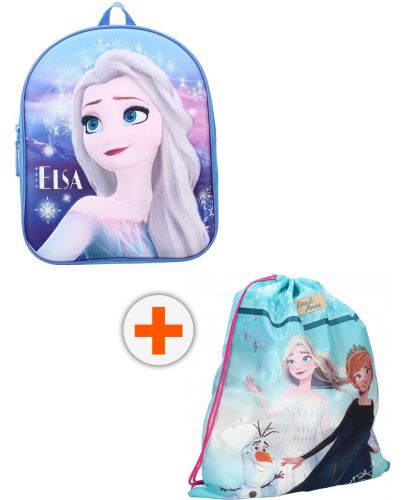 Комплект за детска градина Vadobag Frozen II - Раница и спортна торба, Elsa and Anna - 1