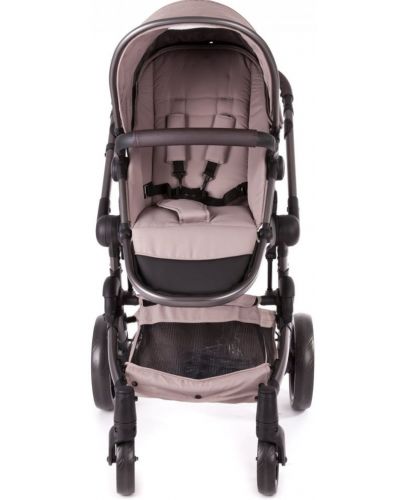 Комплект комбинирана количка и кош за новородено Baby Monsters - Premium, кафяво - 2
