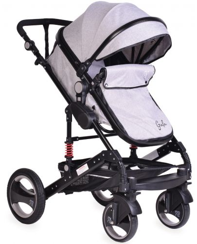 Комбинирана детска количка Moni - Gala, светлосива - 1