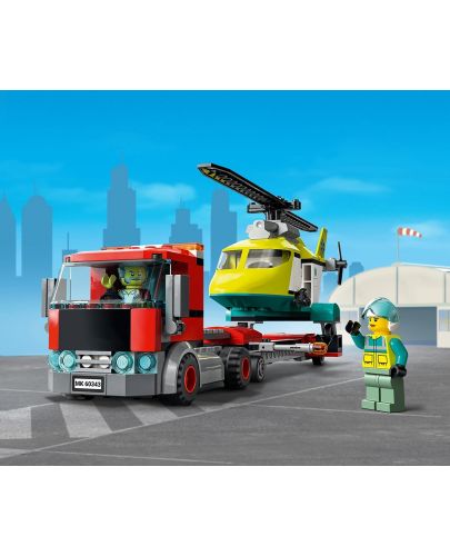 Конструктор Lego City - Превоз на спасителен хеликоптер (60343) - 5