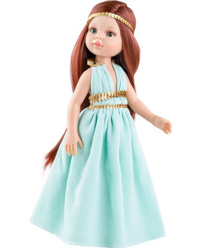 Комплект дрехи за кукла Paola Reina Amigas - Дантелена синя рокля, 32 cm - 1