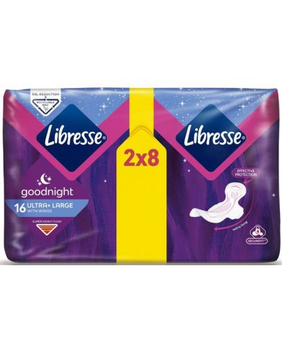 Комплект превръзки Libresse - Ultra Goodnight duo, 16 броя + Ultra Long Duo, 16 броя - 2