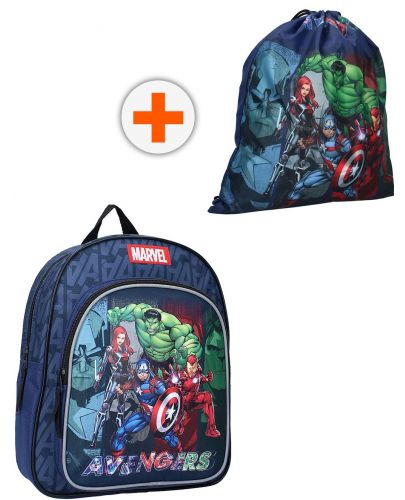 Комплект за детска градина Vadobag Avengers - Раница и спортна торба, United Forces - 1
