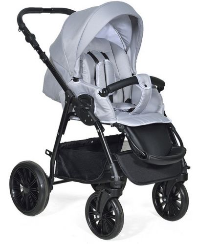 Комбинирана детска количка 3в1 Baby Giggle - Torino, светлосива - 3