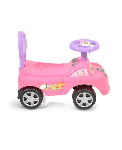 Кола за бутане с дръжка Moni - Keep riding, розова - 2