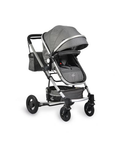 Бебешка комбинирана количка Moni - Gigi, тъмносива - 2