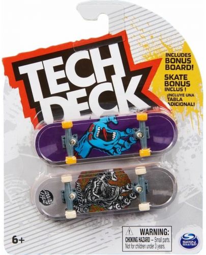 Комплект скейтборди за пръсти Tech Deck - Santa Cruz, 2 броя - 1