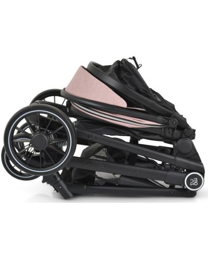 Комбинирана количка с трансформираща седалка Moni - Rio, розова - 8