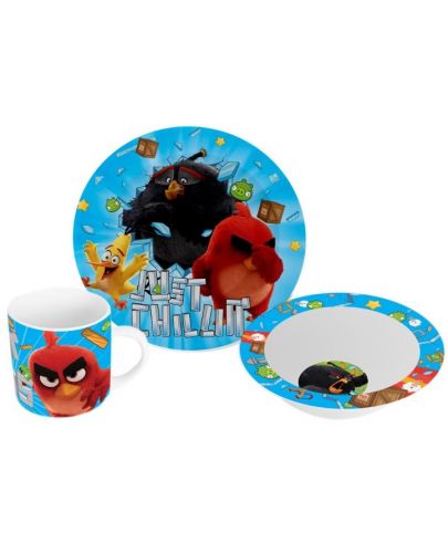 Комплект Disney - Angry Birds (чаша, чиния и купа) - 1