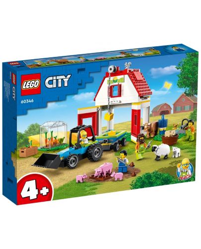 Конструктор Lego City - Хамбар и животни във фермата (60346) - 1