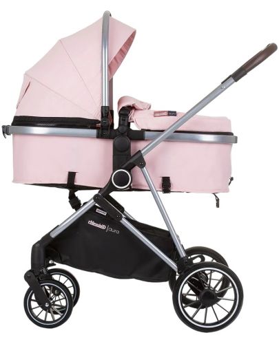 Комбинирана бебешка количка Chipolino - Аура, фламинго - 6