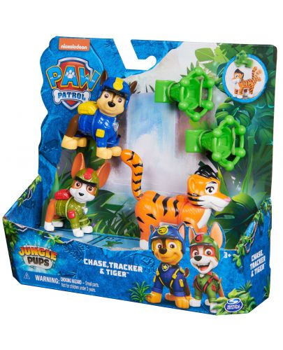 Комплект фигури Spin Master Paw Patrol Jungle Pups - Чейс и Тракър - 6