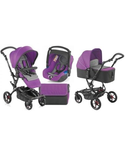 Комбинирана количка Jane - Epic, с кошница за кола, Purple - 1
