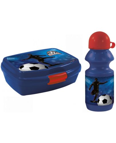 Комплект Derform - Football, бутилка и кутия за храна - 1